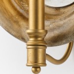 Leander American Vintage Wooden Round Wall Sconce