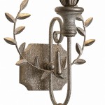 Dominic Vintage Metal Leaf Candle Style Wall Light