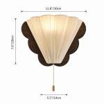 Niven Vintage Wood & Fabric Butterfly Wall Sconce