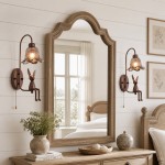 Ames French Vintage Glass Rabbit Wall Sconce