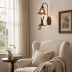 Ames French Vintage Glass Rabbit Wall Sconce
