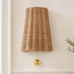 Elise Wabi-shabi Woven Rattan Wall Sconce