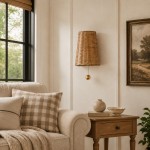 Elise Wabi-shabi Woven Rattan Wall Sconce