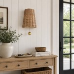 Elise Wabi-shabi Woven Rattan Wall Sconce
