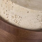Timothy Wabi Sabi Cylindrical Travertine Pendant Light