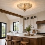 Celine Vintage Crystal Round Semi Flush Ceiling Light