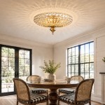 Celine Vintage Crystal Round Semi Flush Ceiling Light
