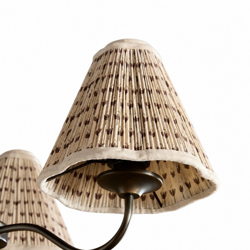 Lysandra Floral Pattern Fabric Branch Pendant Light