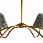 Lysandra Floral Pattern Fabric Branch Pendant Light