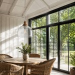 Alexander Farmhouse Wood Accent Clear Glass Pendant Light