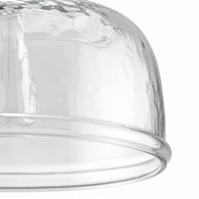 Alexander Farmhouse Wood Accent Clear Glass Pendant Light