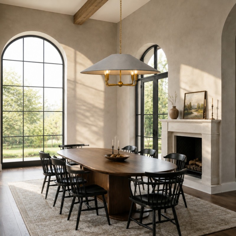 Willow Modern Oversized Fabric Chandelier