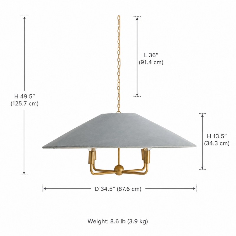 Willow Modern Oversized Fabric Chandelier