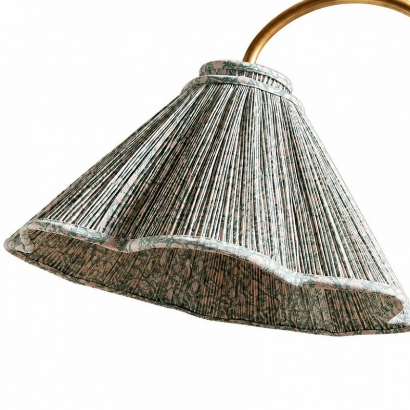 Maelis Vintage Pleated Shade Gooseneck Floor Light