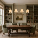 Mirelle French Country Style Pleated Floral Fabric Linear Four-Light Pendant Light