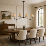 Mirelle French Country Style Pleated Floral Fabric Linear Four-Light Pendant Light