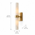 Tobias Modern Vertical Alabaster Tube Wall Sconce