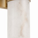 Tobias Modern Vertical Alabaster Tube Wall Sconce