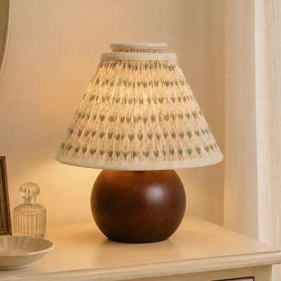 Rosalies French Country Pleated Floral Linen Table Light