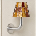 Elodieo Vintage Textured Mosaic Glass Cone Wall Sconce