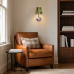 Elodieo Vintage Textured Mosaic Glass Cone Wall Sconce