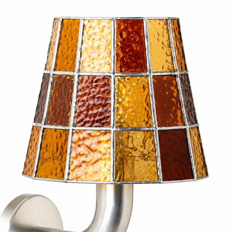 Elodieo Vintage Textured Mosaic Glass Cone Wall Sconce