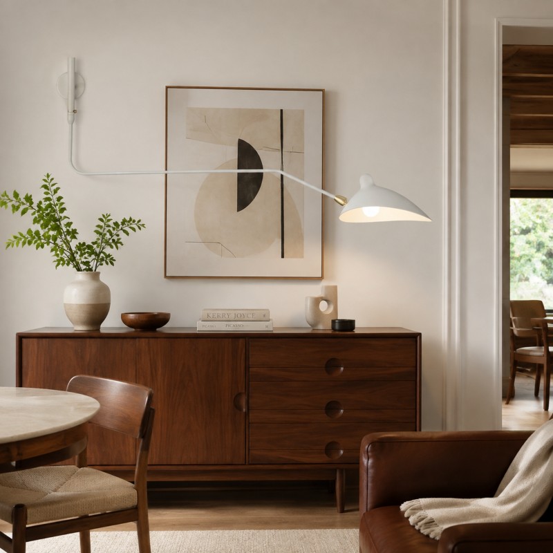 Radha Swing Arm Industrial Modern Wall Sconce