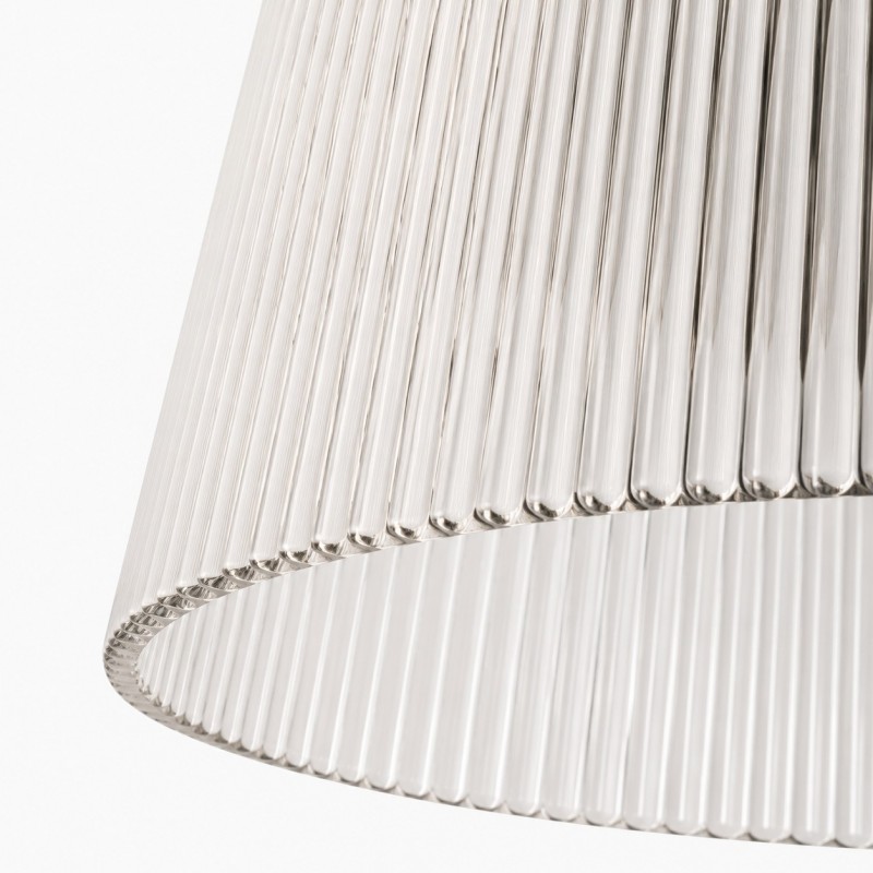 Lillian Farmhouse Ribbed Glass Drum Ceiling Light