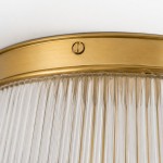 Lillian Farmhouse Ribbed Glass Drum Ceiling Light
