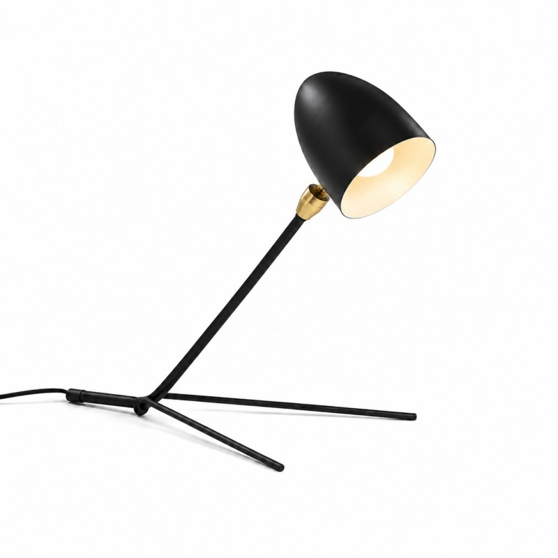 Vanessa Mid-Century Modern Metal Tripod Table Lamp