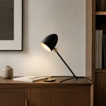 Vanessa Mid-Century Modern Metal Tripod Table Lamp
