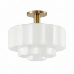 Ellis Retro Milk White Glass Ceiling Light
