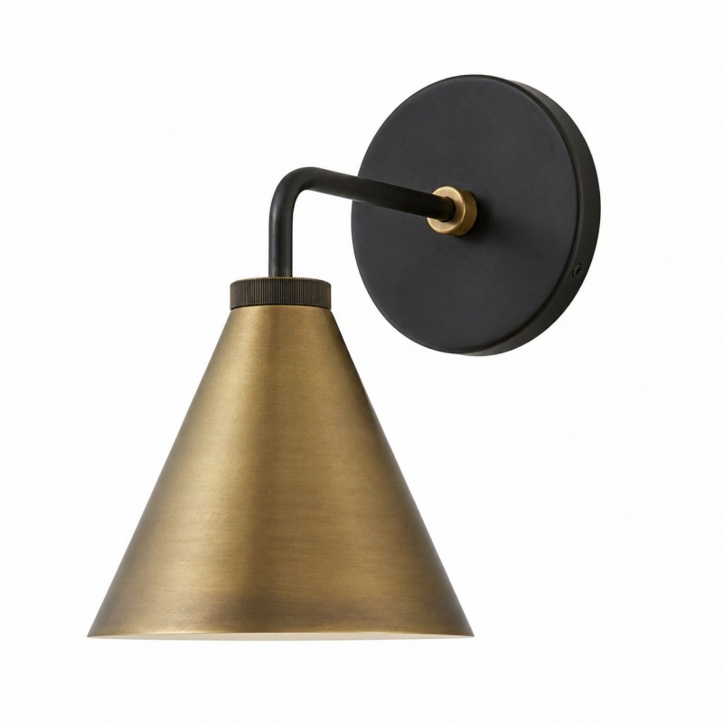 Kaelen Retro Cooper Cone Sconce Light