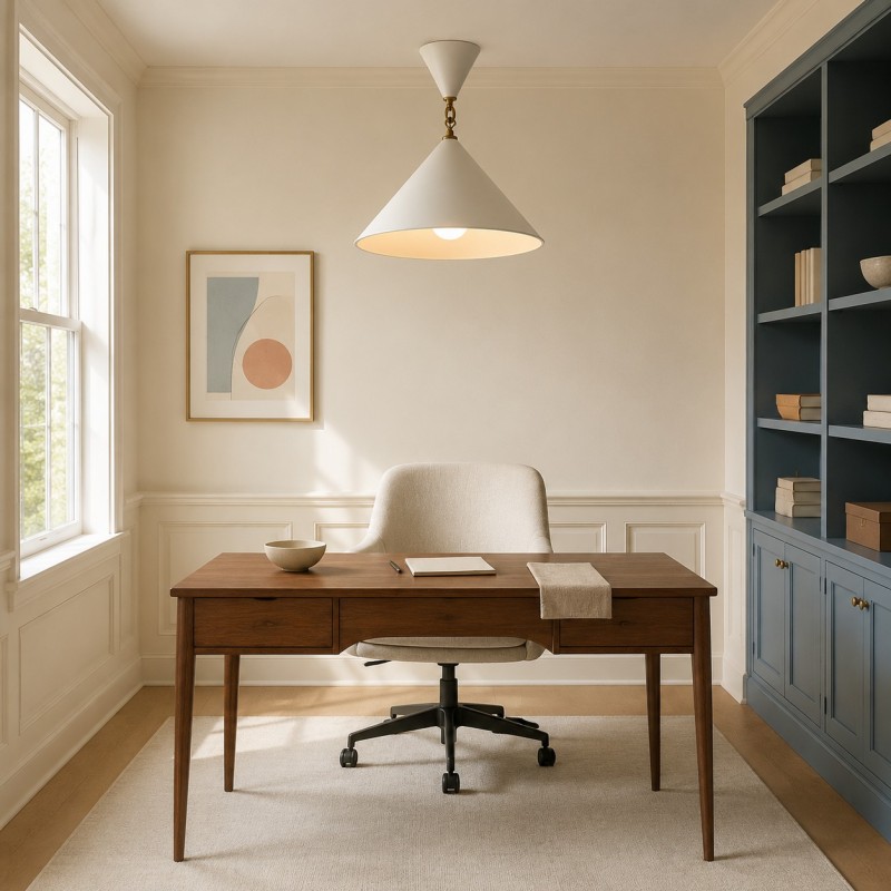 Aurelia Minimalist Plaster Cone Pendant Light
