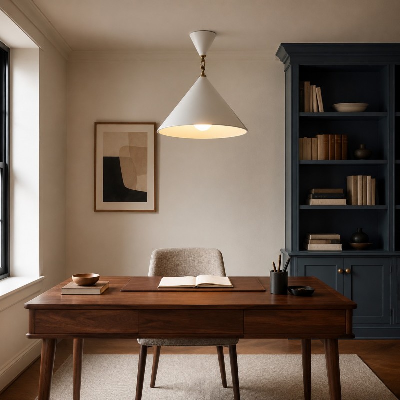 Aurelia Minimalist Plaster Cone Pendant Light