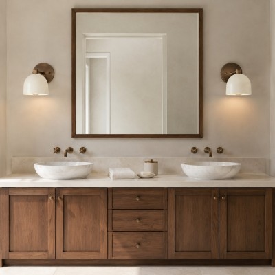 Verai Modern Industrial Cream Metal Dome Wall Sconce