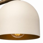 Verai Modern Industrial White Metal Dome Wall Sconce
