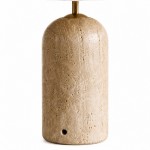 Mirar Wabi Sabi Faux Travertine Conical Shell Shade Table Light