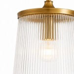 Caleb Modern Ribbed Glass Pendant Light
