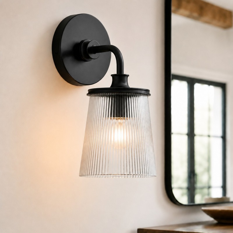 Margot Modern Ribbed Glass Multi-Light Vanity Wall Sconce