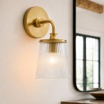 Margot Modern Ribbed Glass Multi-Light Vanity Wall Sconce