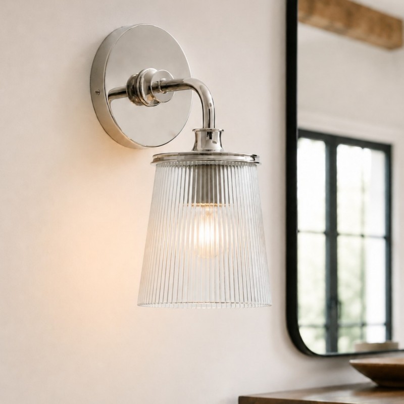 Margot Modern Ribbed Glass Multi-Light Vanity Wall Sconce