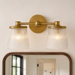 Margot Modern Ribbed Glass Multi-Light Vanity Wall Sconce