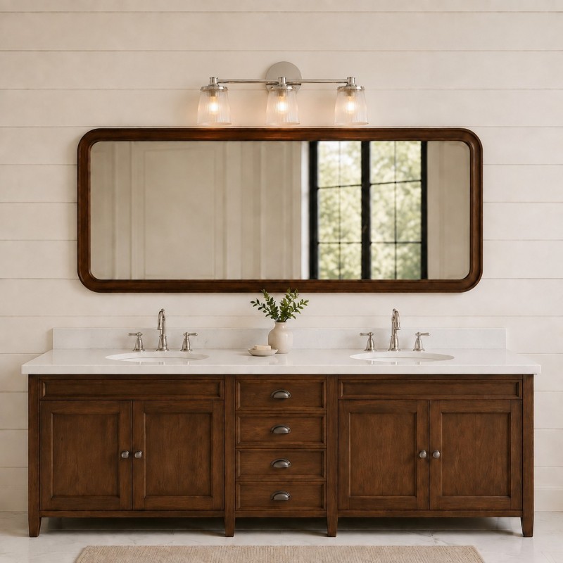 Margot Modern Ribbed Glass Multi-Light Vanity Wall Sconce