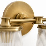 Margot Modern Ribbed Glass Multi-Light Vanity Wall Sconce