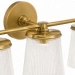 Margot Modern Ribbed Glass Multi-Light Vanity Wall Sconce
