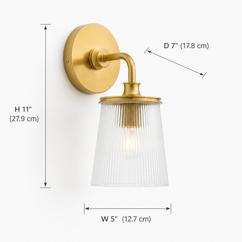 Margot Modern Ribbed Glass Multi-Light Vanity Wall Sconce