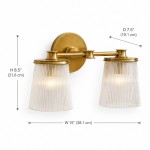 Margot Modern Ribbed Glass Multi-Light Vanity Wall Sconce