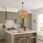 Harland Beachy Natural Rattan Double Drum Pendant Light