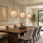 Clioan Bohemian Woven Rattan Pendant Light